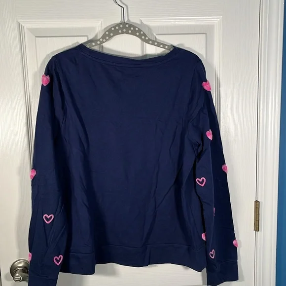 Lilly Pulitzer, long sleeve heart sweatshirt size extra large - Picture 3 of 3